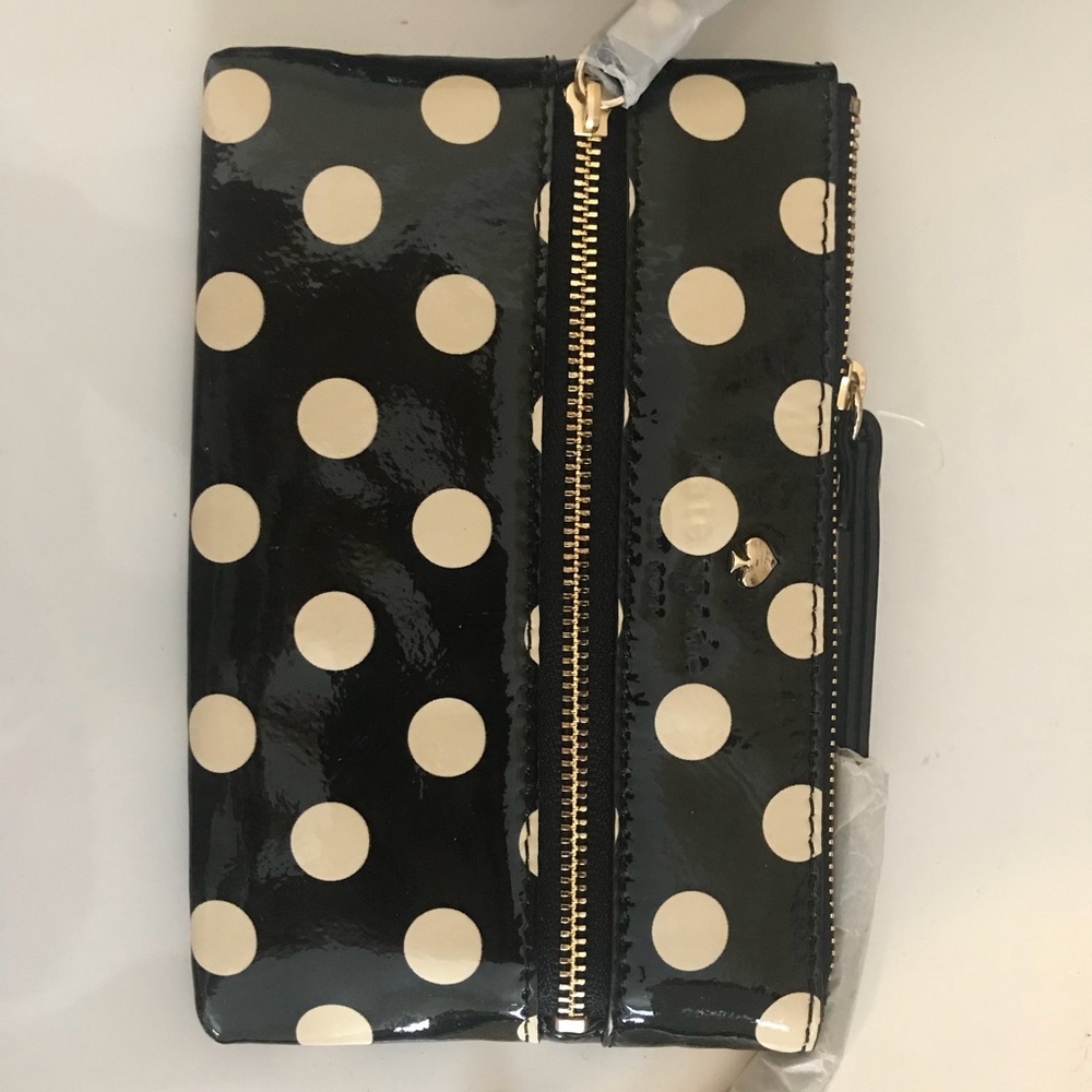 Polka Dot patent leather wallet